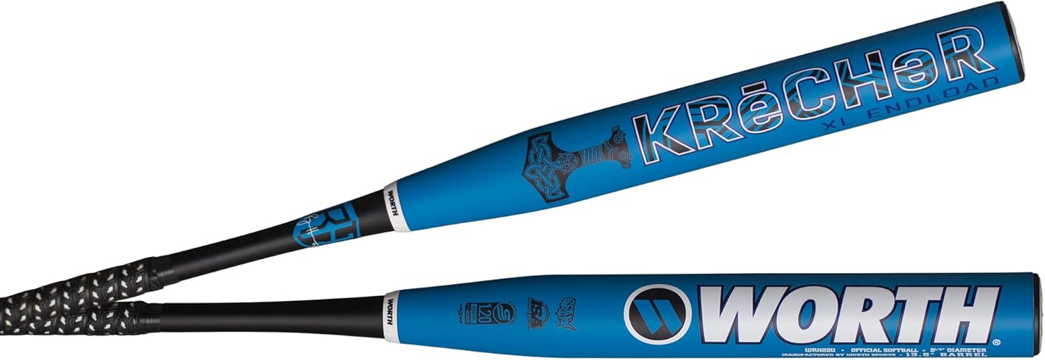 Worth | 2023 | KRECHER Slowpitch Softball Bat | USSSA | XL Load | 13.5" Barrel